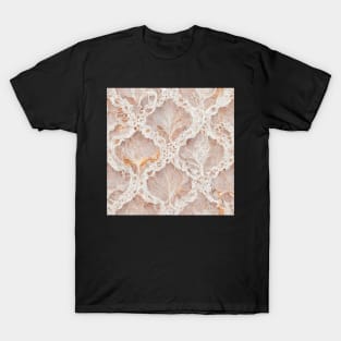 Rose flowers marble pattern T-Shirt